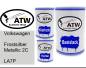 Preview: Volkswagen, Frostsilber Metallic 2C, LA7P: 500ml Lackdose + 500ml Klarlack + 250ml Härter - Set, von ATW Autoteile West.